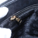 LOEWE anagram Shoulder Bag Leather Black Gold Auth 153121-18