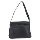 LOEWE anagram Shoulder Bag Leather Black Gold Auth 153121-1