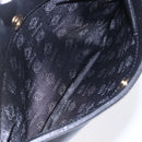 LOEWE anagram Shoulder Bag Leather Black Gold Auth 153121-23