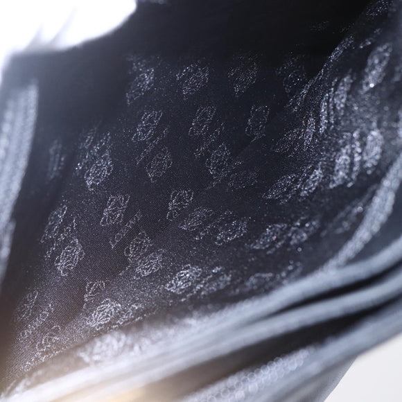 LOEWE anagram Shoulder Bag Leather Black Gold Auth 153121