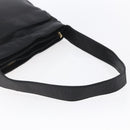 LOEWE anagram Shoulder Bag Leather Black Gold Auth 153121-7