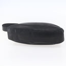 LOEWE anagram Shoulder Bag Leather Black Gold Auth 153121-5