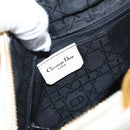 Christian Dior Lady Dior Canage Hand Bag Leather White Gold Auth 153122-16