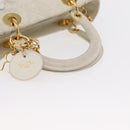 Christian Dior Lady Dior Canage Hand Bag Leather White Gold Auth 153122-7