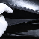 GUCCI Hand Bag Suede Black Auth 153123-24