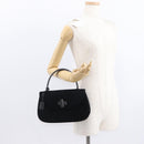 GUCCI Hand Bag Suede Black Auth 153123-25