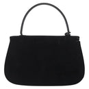 GUCCI Hand Bag Suede Black Auth 153123-2