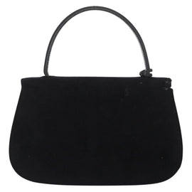GUCCI Hand Bag Suede Black Auth 153123 - 0