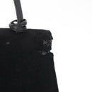 GUCCI Hand Bag Suede Black Auth 153123-3