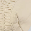 Salvatore Ferragamo Tote Bag Leather Beige Silver Auth 153124-11