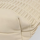 Salvatore Ferragamo Tote Bag Leather Beige Silver Auth 153124-12