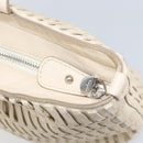 Salvatore Ferragamo Tote Bag Leather Beige Silver Auth 153124-15