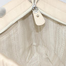 Salvatore Ferragamo Tote Bag Leather Beige Silver Auth 153124-18