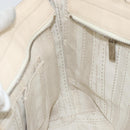 Salvatore Ferragamo Tote Bag Leather Beige Silver Auth 153124-19