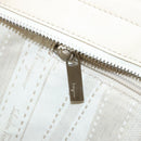 Salvatore Ferragamo Tote Bag Leather Beige Silver Auth 153124-20