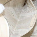 Salvatore Ferragamo Tote Bag Leather Beige Silver Auth 153124-21