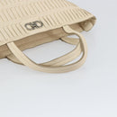 Salvatore Ferragamo Tote Bag Leather Beige Silver Auth 153124-7