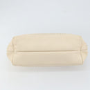 Salvatore Ferragamo Tote Bag Leather Beige Silver Auth 153124-9