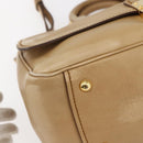 Miu Miu Hand Bag Leather 2way Beige Gold Auth 153125-13