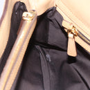 Miu Miu Hand Bag Leather 2way Beige Gold Auth 153125-21