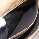 Miu Miu Hand Bag Leather 2way Beige Gold Auth 153125-23