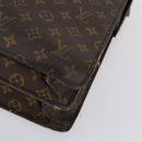 LOUIS VUITTON Monogram Serviette Fermoir Business Bag M53305 LV Auth 153130-14