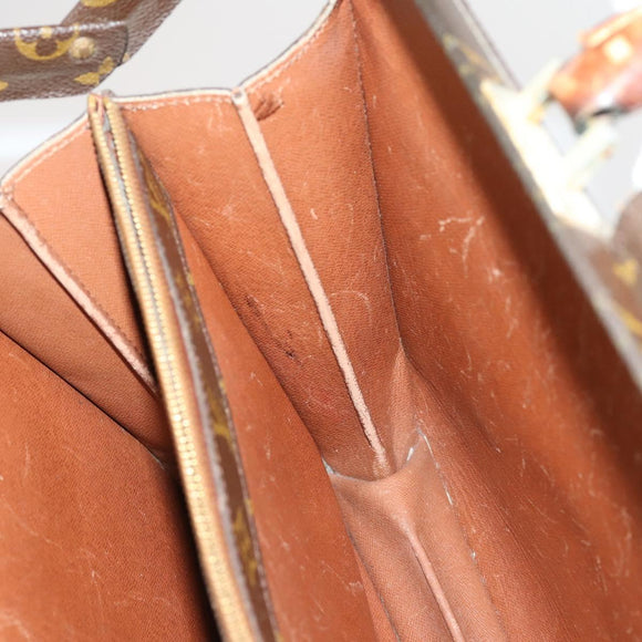 LOUIS VUITTON Monogram Serviette Fermoir Business Bag M53305 LV Auth 153130