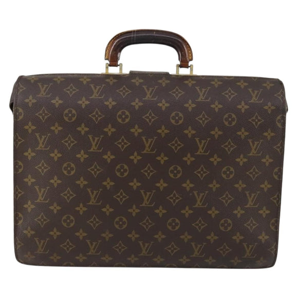 LOUIS VUITTON Monogram Serviette Fermoir Business Bag M53305 LV Auth 153130