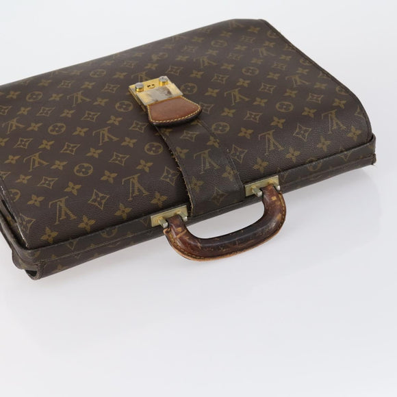 LOUIS VUITTON Monogram Serviette Fermoir Business Bag M53305 LV Auth 153130