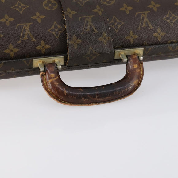 LOUIS VUITTON Monogram Serviette Fermoir Business Bag M53305 LV Auth 153130