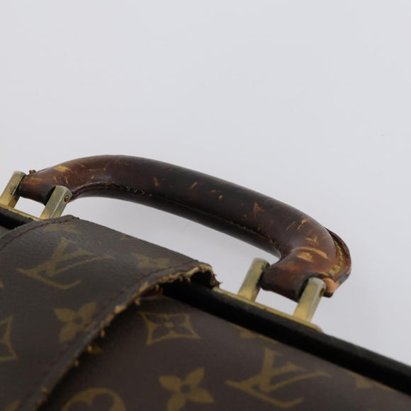 LOUIS VUITTON Monogram Serviette Fermoir Business Bag M53305 LV Auth 153130