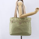 PRADA Tote Bag Nylon Green Silver Auth 153132-25