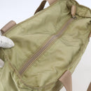 PRADA Tote Bag Nylon Green Silver Auth 153132-6