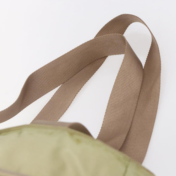 PRADA Tote Bag Nylon Green Silver Auth 153132