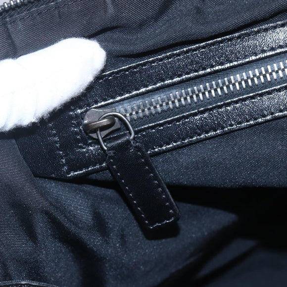 FENDI Zucchino Canvas Tote Bag Brown Silver Auth 153133