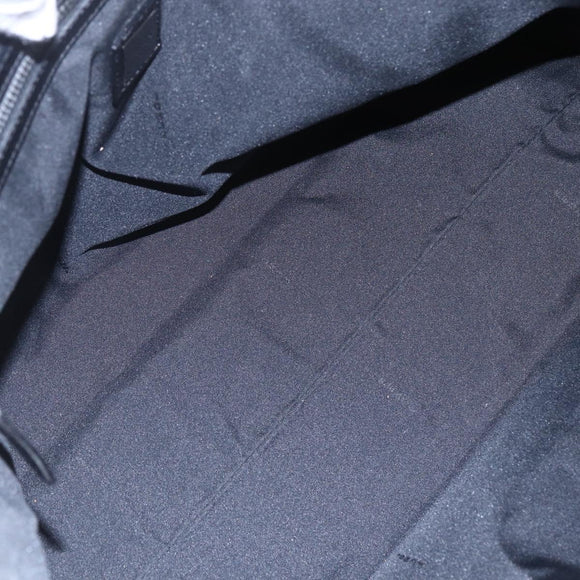 FENDI Zucchino Canvas Tote Bag Brown Silver Auth 153133