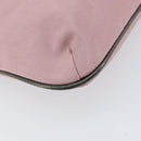 BURBERRY Nova Check Shoulder Bag Nylon Pink Silver Auth 153134-13