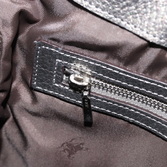 BURBERRY Nova Check Shoulder Bag Nylon Pink Silver Auth 153134