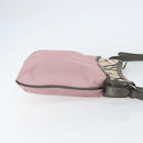 BURBERRY Nova Check Shoulder Bag Nylon Pink Silver Auth 153134-4