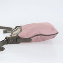 BURBERRY Nova Check Shoulder Bag Nylon Pink Silver Auth 153134-5