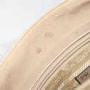 PRADA Chain Shoulder Bag Leather Beige Silver Auth 153137-14