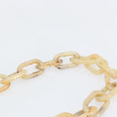 PRADA Chain Shoulder Bag Leather Beige Silver Auth 153137-8