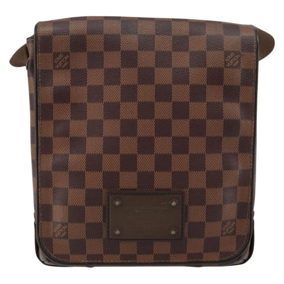LOUIS VUITTON Damier Ebene Brooklyn PM Shoulder Bag N51210 LV Auth 153139