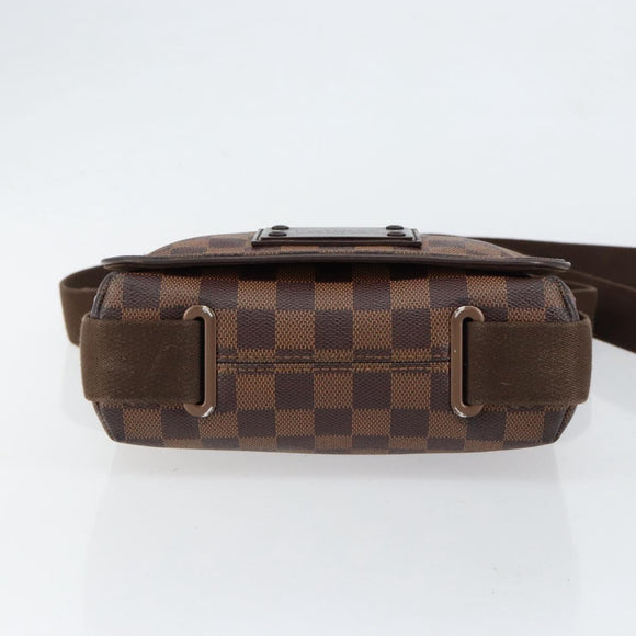 LOUIS VUITTON Damier Ebene Brooklyn PM Shoulder Bag N51210 LV Auth 153139