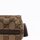 GUCCI GG Canvas Waist Bag Beige Silver 28566 Auth 153142-9