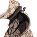 GUCCI GG Canvas Waist Bag Beige Silver 28566 Auth 153142-21