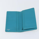 CHANEL Matelasse Long Wallet Patent leather Blue Silver CC Auth 153143-8