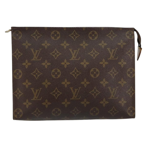 LOUIS VUITTON Monogram Poche Toilette 26 Pouch M47542 LV Auth 153144