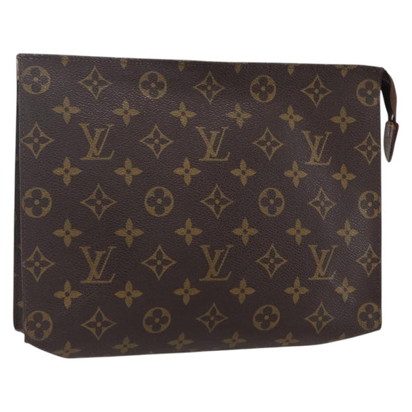 LOUIS VUITTON Monogram Poche Toilette 26 Pouch M47542 LV Auth 153145