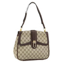 GUCCI GG Supreme Shoulder Bag PVC Beige Gold Auth 153152-1
